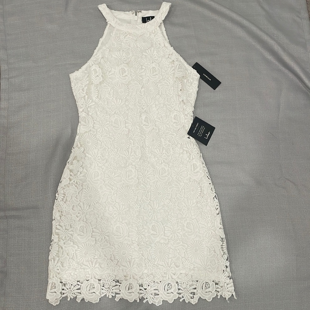 Lulus white lace dress